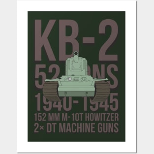 Heavy tank KV-2 with 152 mm howitzer Posters and Art